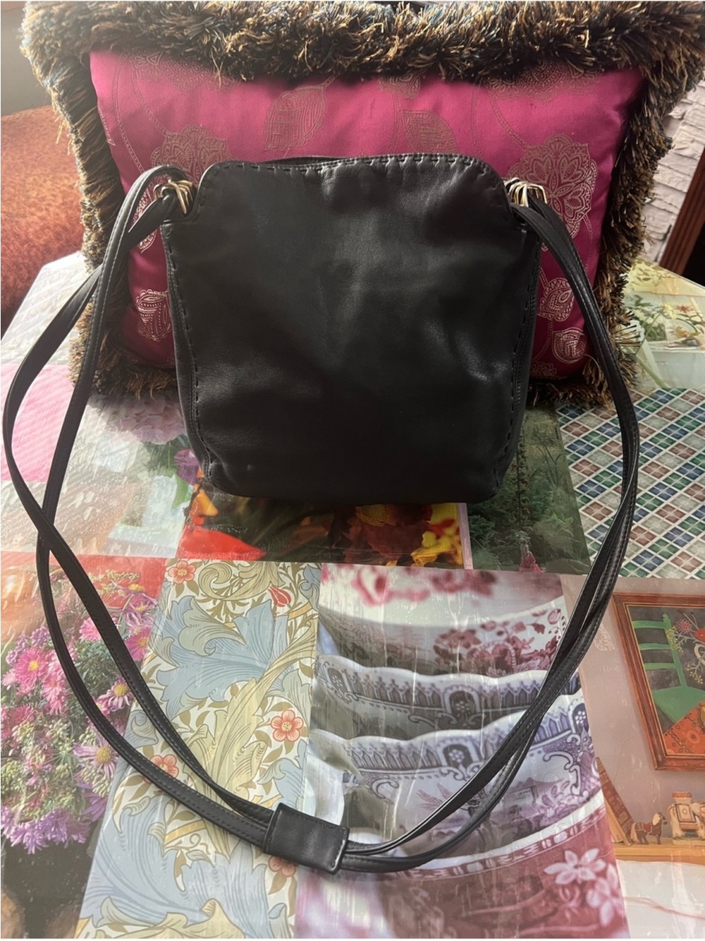 GANSON Vintage Shoulder Crossbody Soft Leather Purse